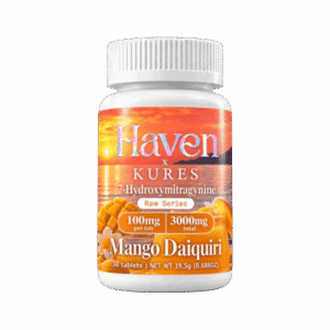 Haven x Kures 7OH Kratom Extract Tablets Mango Daquiri 3000mg – 30ct (100mg/tab)